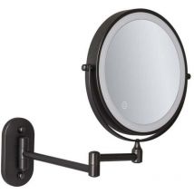 Ontway - Grossissement led pour miroir mural de 8 '', rechargeable par usb avec 1X/7X, noir