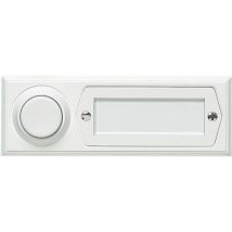 51013 Bouton De Sonnette Avec Porte-nom Simple Blanc 12 V/1,5 A W29832 - Grothe