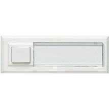 51015 Klingeltaster Mit Namensschild 1fach Weiß 12 V/1,5 A - Grothe