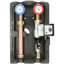 Le Sanitaire - Groupe de raccordement chauffage circuit non mélangé avec circulateur