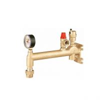 Groupe de raccordement de cuve Fixcal 336 avec bouchon vanne laiton CALEFFI
