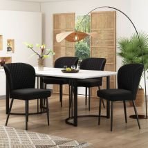 Redom - Groupe de salle à manger (ensemble, table à manger 140 × 80 × 75 cm avec 4 chaises), ensemble de table de cuisine moderne, chaises de salle à