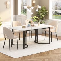 Redom - Groupe de salle à manger (ensemble, table à manger 140 × 80 cm avec 4 chaises), ensemble de table de cuisine moderne, chaise de salle à
