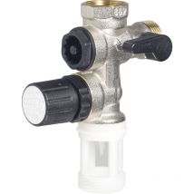 Groupe de sécurité 889 siège Inox droit pour chauffe eau, cumulus - 20x27 ou 3/4 - R110007001 - Comap