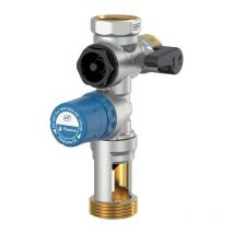 Groupe de sécurité droit - Laiton nickelé Flamco 3/4'