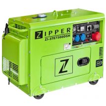 Zipper - groupe electrogene generateur diesel 5000W 418CC ZI-STE7500DSH