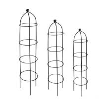 Growing Obelisks - Set of 3 - Plastic Coated in Black