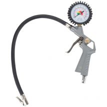 Pistola gonfiaggio pneumatici gomme aria compressore con manometro - Groz