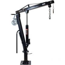 Wiltec - Gruetta per pick up idraulica con verricello max 500 kg girevole a 360° Mini gru di sollevamento