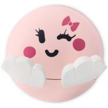 Appendino adesivo per bambini design viso rosa Inofix