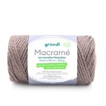 Macramé dunkle beige 330 g Handarbeit - Gründl