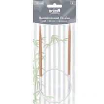 Gründl Rundstricknadeln Bambus Delux 4,0 mm 80 cm Handarbeit