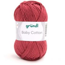 Wolle Baby Cotton 50 g bordeaux Handarbeit - Gründl