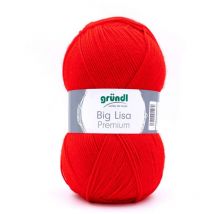Wolle Big Lisa Premium 250 g signalrot Handarbeit - Gründl