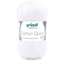 Wolle Cotton Quick 50 g uni weiß Handarbeit - Gründl