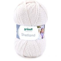 Wolle Shetland 100 g creme melange Handarbeit - Gründl
