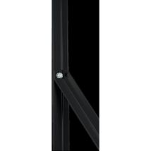 Grauer Zaunpfosten aus kunststoffbeschichtetem Stahl – Höhe 120 cm – Breite 2,5 cm – Tiefe 2,35 cm – Gewicht 1,26 kg