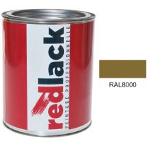 Redlack - Grünbraune Farbe ral 8000 Glanz Mehrflächen 1L