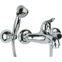 Nice Rubinetterie - Mezclador de bañera a la vista con set de ducha Nice Wilson 2828003CR Cromo