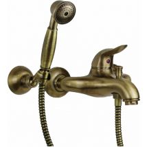 Nice Rubinetterie - Monomando exterior de bañera con set de ducha en color bronce Nice Wilson 2828003B Bronce