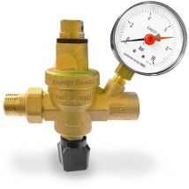 Gruppo di alimentazione automatico da 1/2' con manometro per impianti a circuito chiuso, funzionamento a pistone