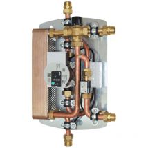 Gruppo di produzione instantanea di acs con regolazione termostatica