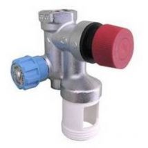 Gruppo di sicurezza verticale per riscaldamento ad accumulo