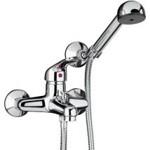 Rubinetto miscelatore vasca con soffione doccia orientabile paini creta 100 42cr105, duplex