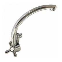Rubinetto per cucina con canna alta, stile vintage, in ottone pesante