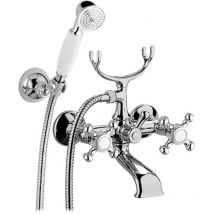 Gruppo vasca doccia con deviatore serie viola cromo