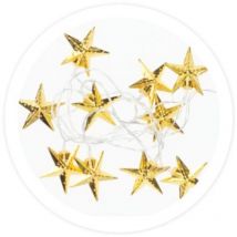 GSC – Goldene LED-Sterne – Lichtfarbe 2700-3000K – Länge 1,95 m – IP20 – Batteriebetrieben