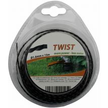 Gt Elec - Mähfaden Trimmerfaden 1,6mm - 15 Meter Schwarz für Rasentrimmer Motorsense