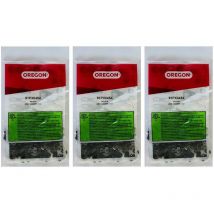 Oregon 3 Stück Sägekette, 3/8'', 1,3mm, 45 Treibglieder, für 30 cm (12-Zoll) Führungsschiene - 91PX045X - Gt Elec