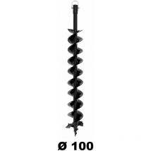 Gt Garden Profi Erdlochbohrer Pfahlbohrer Pfostenbohrer Ersatzbohrer für Erdbohrgerät, Stahl, Durchmesser 100mm