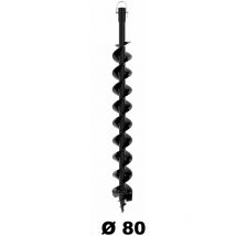 Gt Garden Profi Erdlochbohrer Pfahlbohrer Pfostenbohrer Ersatzbohrer für Erdbohrgerät, Stahl, Durchmesser 80mm