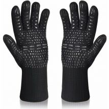 Heat Resistant up to 800 ° C BBQ Gloves - Black
