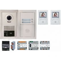 Pack vidéo GTBV2E 2 boutons avec 2 moniteurs GT1M3 programmés Aiphone