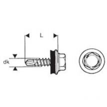 Etanco - Bauernschrauben GTO2 Z14 4,8x20mm ral 7024