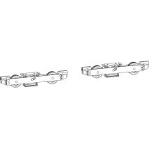 GU-934 hs Grundkarton Tandemlaufwagen 400 kg Stahl verzinkt silberfärbig