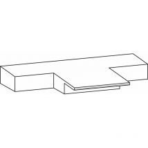 Gu Thermostep Dichtplatte für Mittelstoß unten IV78, schwarz