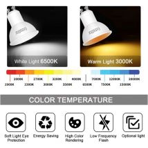 Extrastar - GU10 5W led Light bulb Warm White, 3000K (Pack of 10)