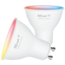 Trust Wifi Gu10 Lampadina Smart Multicolore, Compatibile Con Alexa E Google Nest, Faretto Led, Hub Non Necessario, 2.4ghz Lampada Wifi, Luce Led 
