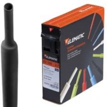 Guaina termorestringente nera -mm. 2,4/1,2, cf da mt.15 1 pezzi Elematic
