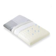 Cuscino Lettino Bambino Antisoffoco 50x30 Memory Foam Spessore 5,5 cm, oeko-tex e CertiPUR Cuscino per Asilo, Guanciale Bambini Modello Bolle