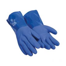 Guante químico 666 Vinil pvc T-08 Azul Tomás Bodero