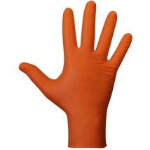 Guante agility grip nbr sin polvo naranja talla 7. caja 50 uds