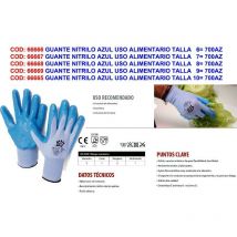 Fplus guante nitrilo azul uso alimentario talla 9 700az touch