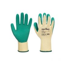 Guante de trabajo de punto, galga 10 nivel 2 anti abrasión Grip A100 xxl verde