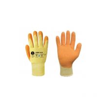 Guante latex naranja soporte algodon T-8 Jomiba