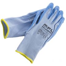 Guante ny/nitrilo azul alimentario t-8 par , Guante NY1350 lg/b Contact. epi conforme al reglamento ce 1935/2004 relativos a materiales y artículos